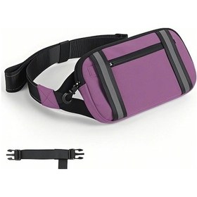 Resim Koşu Çantası Binicilik Çantası Bel Çantası Kemer Çantası Açık Hava Spor Çantası Göğüs Çantası Motosiklet Çantası Cep Telefonu Saklama Çantası E Mor Mor 