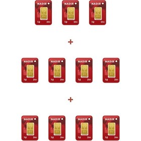 Resim Nadir Gold 24 Ayar 11 Gram Külçe Altın 11 Adet 1 Gram Külçe Altın 