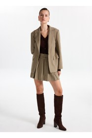 Resim Fabrika Bej - Çok Renkli Kadın Blazer F5WL-CKT0111 