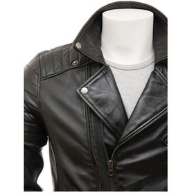 Resim Hakiki Deri Siyah Erkek Deri Ceket Siyah 