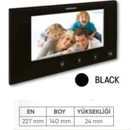 Resim Netelsan Algan 7" M.U.ALG.00006 Görüntülü Siyah İç Panel Diafon 