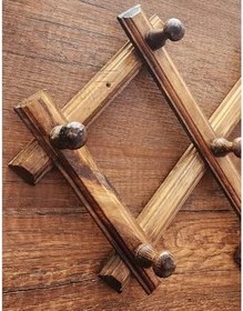 Resim Doğal Ahşap Duvar Askısı Dekoratif Askılık Elbise Askılık MNT-105 