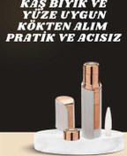 Resim Marsilyan KAŞ BIYIK VE YÜZ EPİLASYON ALETİ VE TİTREŞİMLİ YÜZ TEMİZLEME MASAJ ALETİ - MCT1316-7669 