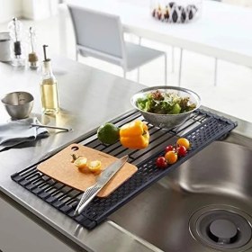 Resim 5058 Tower Katlanabilir Bulaşıklık, Siyah, Çelik/silikon, Minimalist, 42 x 26 x 0,8 cm 