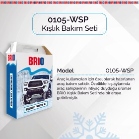 Resim Brio Kışlık Set Plus Buğu Önleyici+Yağmur Kaydırıcı+Buz Kazıyıcı+Buz Çözücü+Cam Suyu -50 Derece 