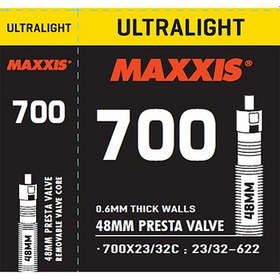 Resim MAXXIS ULTRALIGHT TUBE 700x23/32C 48mm PRESTA İÇ LASTİK 