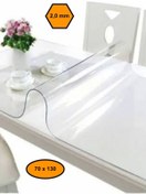 Resim MRT PLASTİK 2,0 mm PVC MASA ÖRTÜSÜ, ŞEFFAF MASA KAPLAMASI, 70x130 