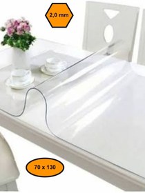 Resim MRT PLASTİK 2,0 mm PVC MASA ÖRTÜSÜ, ŞEFFAF MASA KAPLAMASI, 70x130 