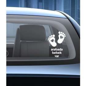 Resim Arabada Bebek Var Oto Araba Sticker 02502 
