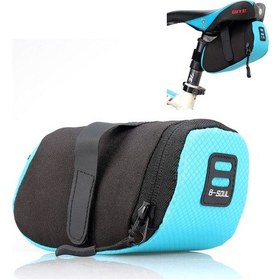 Resim Sones 3 Renk Naylon Bisiklet Çantası Bisiklet Su Geçirmez Depolama Eyer Çantası Bisiklet Kuyruk Arka Çanta Çanta Mavi 