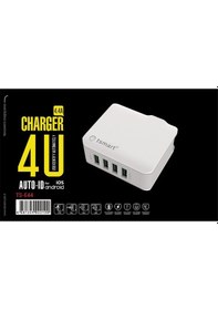 Resim Tsmart Apple Uyumlu iPhone Şarj Kablolu 4 Usb Seyahat Şarj Cihazı 