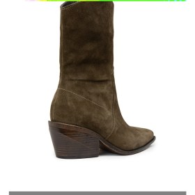 Resim Deery Kadın Hakiki Süet Haki Western Bot - Z1564ZHAKC01 
