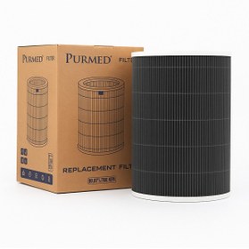 Resim PURMED Xiaomi Pro H Hava Temizleyici Uyumlu Pro H Filtre Gri Hepa Karbon High Efficiency Rfid 