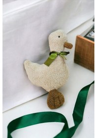 Resim Sevimli Vak Vak Ördek Uykucu Dolum Oyuncak 40cm Orta Boy Bebek Uyku Ve Oyun Arkadaşı Ekru 