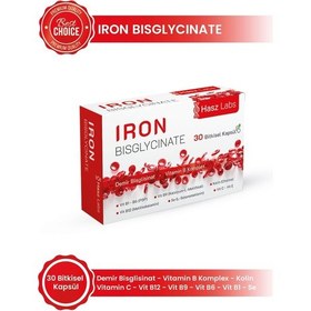 Resim Hasz Labs Iron Bisglicinate & Vitamin B Kompleks 30 Kapsül 