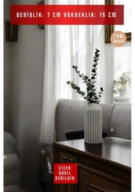 Resim Açık Gri Dekoratif Vazo Obje Ev Dekorasyon Masa Üstü Dekor Vazo Model 27 Açık Gri Açık Gri 