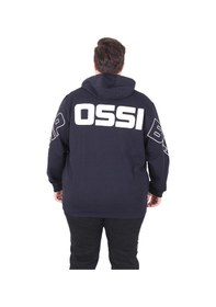 Resim Moc Grande Mocgrande Büyük Beden Kapüşonlu Fermuarlı Sweat Double Face Ossi 25705 Lacıvert Lacivert 