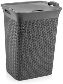 Resim SY-4630 Plastik Safir Kirli Çamaşır Sepeti 55 lt Antrasit 