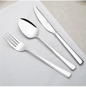 Resim Nehir Deniz Sade 12 Kişilik 84 Parça Deri Kutulu Çatal Kaşık Bıçak Takımı Diğer 