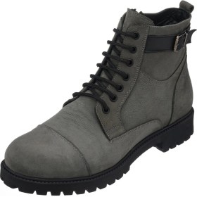 Resim Costo Shoes EF703 Gri Dana Nubuk El Işçiliği Rahat Geniş Kalıp Özel Seri Erkek Bot 