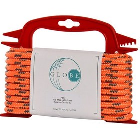 Resim 8,0 Mm Polyester Çok Amaçli Ip Halat - Turuncu-Gri - 10 M. 