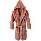 Resim Ecocotton Organik Pamuk 5-6 Yaş Çocuk Bornoz - Melodica Somon 