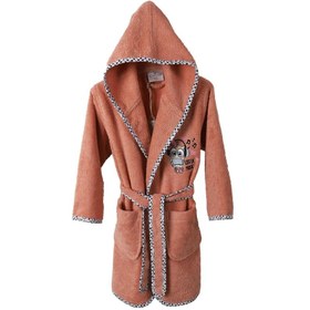 Resim Ecocotton Organik Pamuk 3-4 Yaş Çocuk Bornoz - Melodica Somon 