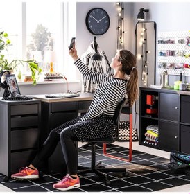 Resim Çalışma Masası, Antrasit-kırmızı, 105x50 Cm Gri 