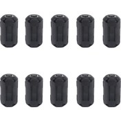 Resim Halkalarda 10 Pcs Klips Çekirdek 5mm Çapı Premium Gürültü Bastırıcı Siyah 