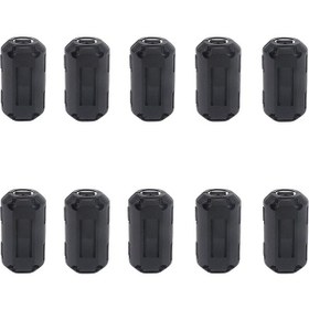 Resim Halkalarda 10 Pcs Klips Çekirdek 5mm Çapı Premium Gürültü Bastırıcı Siyah 