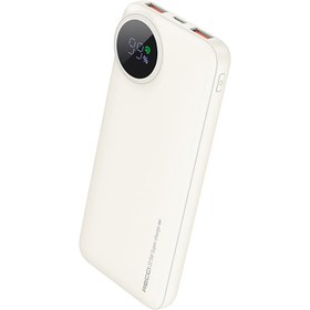 Resim Recci RPB-P48 PD 20W Dijital LED Göstergeli Hızlı Şarj Özellikli Taşınabilir Powerbank 22.5W 10000mAh Krem 