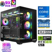 Resim Xaser Master X7 i7-12700KF 32 GB 1 TB M.2 NVMe SSD 12 GB RTX5070 Free Dos Masaüstü Oyuncu Bilgisayarı 