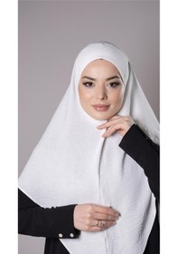 Resim Hürrem Bone Krem Pratik Hazır Geçmeli Tesettür Eşarp Aerobin Kumaş Düz Hijab 2309 40 