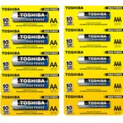 Resim Toshiba 5 Adet Lr03 Alkaline Aaa Ince Kalem Pil + 5 Adet Lr6 Alkaline Aa Kalem Pil 