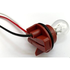 Resim Çift Duy Şaşı Ampul Ve Soketi 3 Kablolu P21 5W 12V 1016 Ampul 