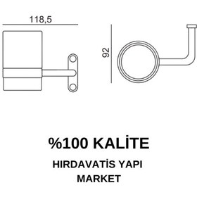 Resim Çelik Banyo Paslanmaz Pirinç Vera Diş Fırçalık Gri 