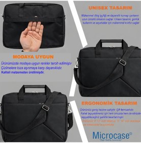 Resim Microcase Samsung Uyumlu S11 11 İnch Tablet Apple Macbook Laptop Çantası 2 Bölmeli Siyah Al5559 