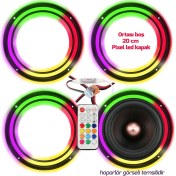 Resim Pixel Ledli 20cm Hoparlör Kapak İçi Boş 4 Adet Poke Pk-6051 