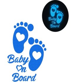 Resim Özkaş Reflektörlü Arabada Bebek Var! Oto Sticker Yapıştırma Yazısı 
