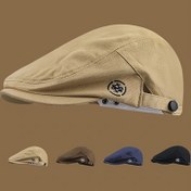 Resim Unisex Vintage Nakışlı Beret Şapka, Polyester %100 Nefes Alabilir Güneş Koruma, Tüm Mevsimler Haberçi Şapka, Dokuma El Sanatları, Durum İçin Hazır 