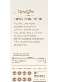 Resim D'addario Rmlp5bcl250 Mitchell Lurie Premium Bb Klarnet Kamışı No: 2.5 Orta Seviye/eğitim - 5'li Paket Eğitim İçin İdeal Esneklik Ve Üstün Malzeme Kalitesi 