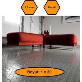 Resim NetBazaars Gri Paralı Muşamba , Zemin Örtüsü, Kaymaz Özellikli Zemin Paspası, 1X20 Metre 