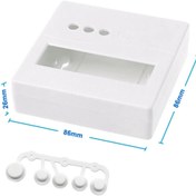 Resim Genel Markalar Plastik Proje Kutusu 86x86mm Beyaz Duvara Yüzeye Montaj Tip 1602 Lcd 3 Buton Elektronik Devre 
