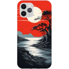 Resim Wrapscover iPhone 6/6s Plus Kaplama Gri Kırmızı Gün Batımı 