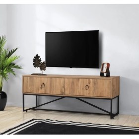 Resim Sivas Gözde Loft Ferforje Çekmeceli Tv Sehpası 150CM 