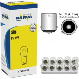 Resim Narva Ampul 12V 21W 93 Yakın Tırnak Beyaz P21W 10 Adet 