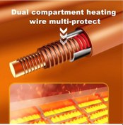 Resim Seametal 12v 120w Oto Kaloriferi Taşınabilir Elektrikli Isıtma Fanı Otomatik Ön Cam Kurutma Makinesi Buğu Çözme Buğu Çözücü Buz Çözücü Siyah & Kırmızı 