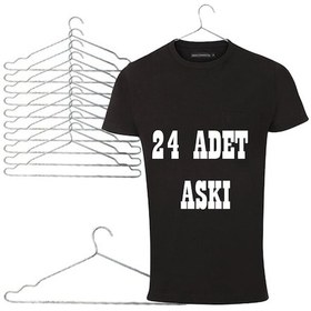 Resim Metal Elbise Askısı Kıyafet Askısı 24Lü Askı 6066 Çok Renkli 