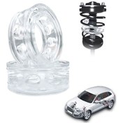 Resim 2 Adet Araba Oto C + Tipi Amortisör Yaylı Tampon Güç Yastığı Tamponu, Yay Aralığı: 32mm, Kolloid Yüksekliği: 60mm 