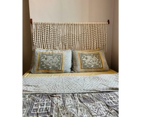 Resim Zuviel Deco Makrome Yatak Başlığı, Baza Başlığı 